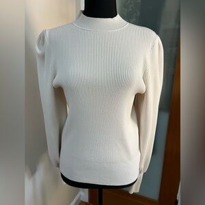 Banana Republic Ivory Ribbed Sweater